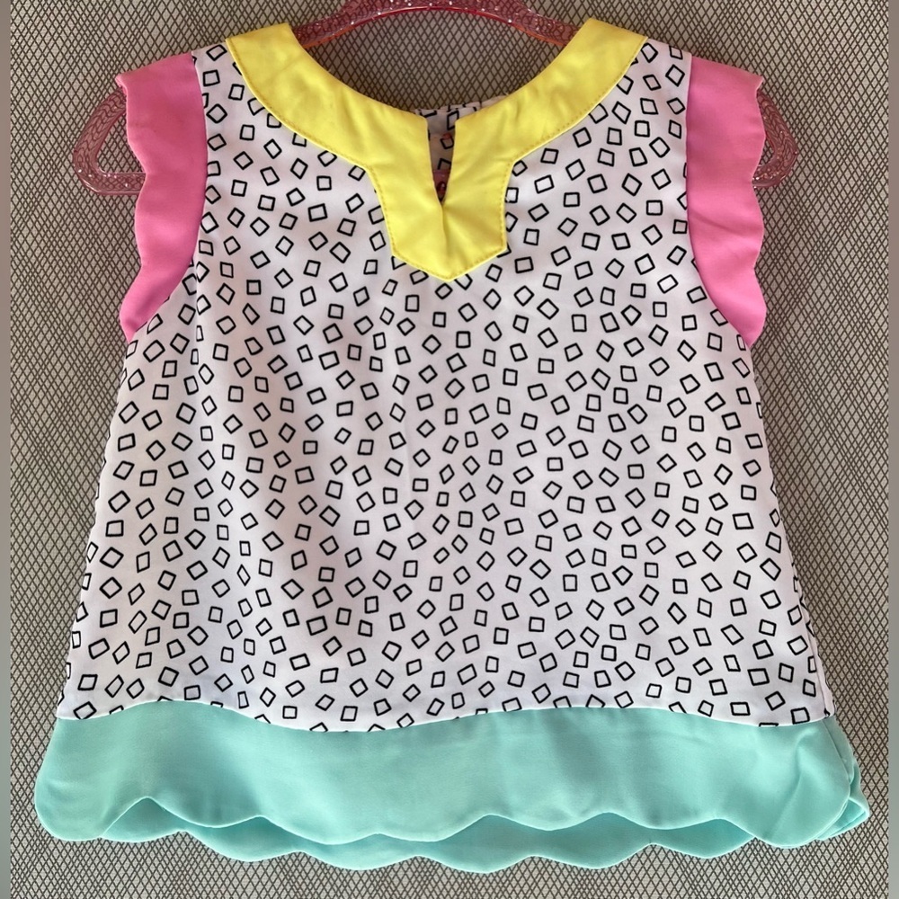 Genuine Kids Oshkosh - Colorful Geometric Kids Sleeveless Top (Size 18m)